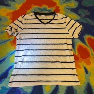 Striped v neck tee